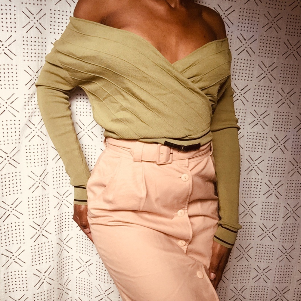 Vintage Apricot Pink Skirt
